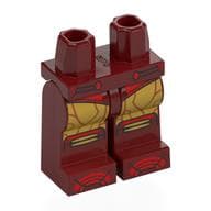 Hips and Dark Red Legs with Gold/Red Armor Print (Iron Man)