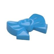 Headwear Accessory Bow with Heart, Long Ribbon and Pin em Celeste escuro