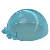 Windscreen 8 x 8 x 3 Dome with Dual 2 Fingers - 7 Teeth em Azul claro translúcido
