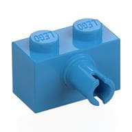 Brick Special 1 x 2 with Pin - Bottom Stud Holder em Celeste escuro