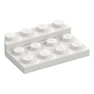 Plate Round Corners Double 3 x 4 with 1 x 4 Raised Edge Studs