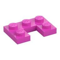Plate 2 x 3 with 1 x 1 Cutout em Rosa escuro