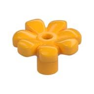 Plant, Flower, Minifig Accessory with 7 Thick Petals and Pin, Center Ring em Laranja vivo claro