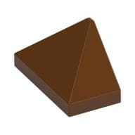 Brick Sloped 45° 2 x 1 Triple with Inside Stud Holder em Marrom avermelhado