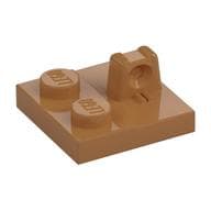 Hinge Plate 2 x 2 Locking with 1 Finger on Top em Nougat médio