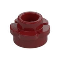 Plant, Flower, Plate Round 1 x 1 with 5 Petals em Vermelho escuro