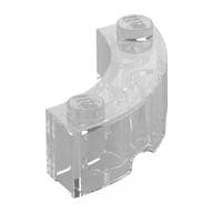 Brick Round Corner 3 x 3 Macaroni with 2 Studs em Transparente