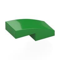 Brick Curved 2 x 1 No Studs [1/2 Bow] em Verde vivo