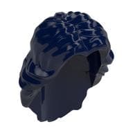 Hair Mid-Length Wavy with Center Part em Azul escuro