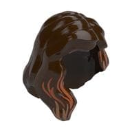 Hair Mid-Length with Part over Front of Right Shoulder and Nougat/Medium Nougat Streaks Print