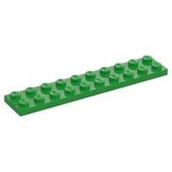Plate 2 x 10 em Verde vivo