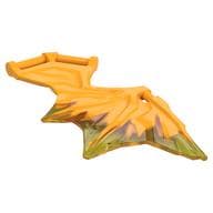 Creature Body Part, Wing 11 x 6 with 3 Bars, Bright Light Orange Marble Pattern