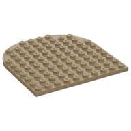 Plate 10 x 10 with Rounded End em Bege escuro