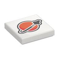 Tile 2 x 2 with Modern Classic Space Logo Print