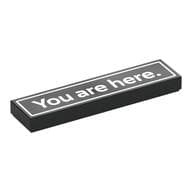 Tile 1 x 4 with 'YOU ARE HERE' Print