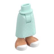 Minidoll Hips and Skirt with Nougat Exposed Ankles, White Dots, Shoes Print