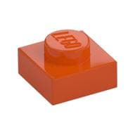 Plate 1 x 1 em Laranja avermelhado