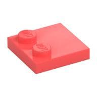 Plate Special 2 x 2 with Only 2 studs em Coral