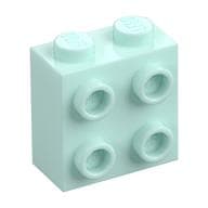 Brick Special 1 x 2 x 1 2/3 with 4 Studs on 1 Side em Água-marinha claro