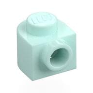 Plate Special 1 x 1 x 2/3 Half Round with Side Stud em Água-marinha claro