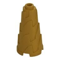 Cone 2 x 2 x 3 Jagged em Dourado perolado