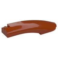 Brick Round, Curved 10 x 2 x 2 with Rounded End Right em Laranja escuro