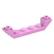 Brick Sloped Inverted 45° 6 x 1 Double with 1 x 4 Recessed em Rosa vivo
