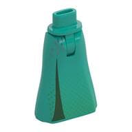 Minidoll Hips and Full Length Skirt with Dark Green Trim, Lime/Bright Light Blue Decorations Print