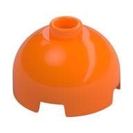 Brick Round 2 x 2 Dome Top, Vented Stud em Laranja
