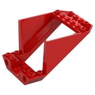Aircraft Fuselage Straight Aft Section 6 x 8 x 4 with Opening em Vermelho