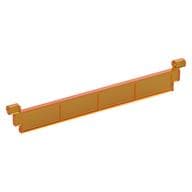 Garage Roller Door Section without Handle em Laranja translúcido