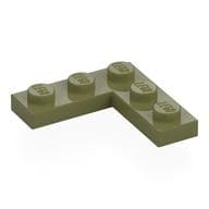 Plate 3 x 3 Corner em Verde oliva