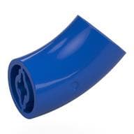 Brick Round 2 x 2 D. Tube with 45° Elbow and Axle Holes (Crossholes) at Each End [LONG] em Azul