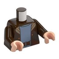 Torso, Jacket, Dark Tan Collar, Sand Blue Shirt, Reddish Brown Belt Print, Dark Brown Arms, Light Nougat Hands
