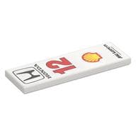 Tile 2 x 6 with 'HONDA', Red 12, Shell Logo, 'McLaren' Print