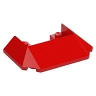 Brick Wedged, Sloped 45° 6 x 4 Double / 33°, 9 Bottom Tubes [Train Roof] em Vermelho