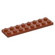 Plate 2 x 8 em Laranja escuro