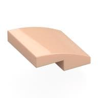 Brick Curved 2 x 2 x 2/3 em Nougat claro
