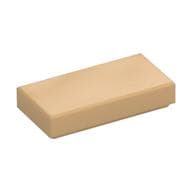 Tile 1 x 2 with Groove em Bege quente