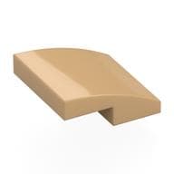 Brick Curved 2 x 2 x 2/3 em Bege quente