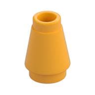 Cone 1 x 1 [Top Groove] em Laranja vivo claro