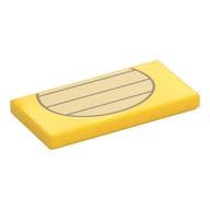Tile 2 x 4 with Tan Reptile Belly Print