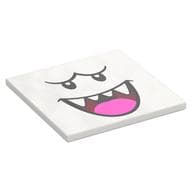 Tile 6 x 6 with King Boo Face, Dark Pink Tongue Print