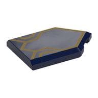 Tile Special 2 x 3 Pentagonal with Gold Circuitry/Lines Print