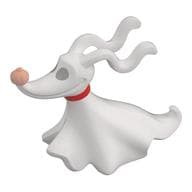 Animal, Ghost Dog with Bright Light Orange Nose, Black Eyes, Red Collar Print (Zero)