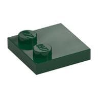 Plate Special 2 x 2 with Only 2 studs em Verde escuro