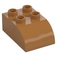 Duplo Brick 2 x 3 with Curved Top em Nougat médio