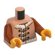 Torso, Coat, Thick White Fur, Tan Laces, Dark Orange Buttons Print, Dark Orange Arms, Bright Light Orange Hands