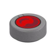 Tile Round 1 x 1 with Red Lens Print