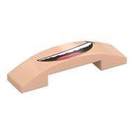 Brick Curved 4 x 1 Double, No Studs with Wide Mouth Print